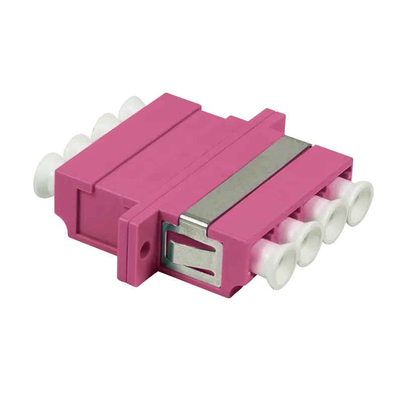 Fiberadapter 4xLC med flange, violet