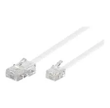 RJ11-RJ45 HAN/HAN kabel, 3m, HVID