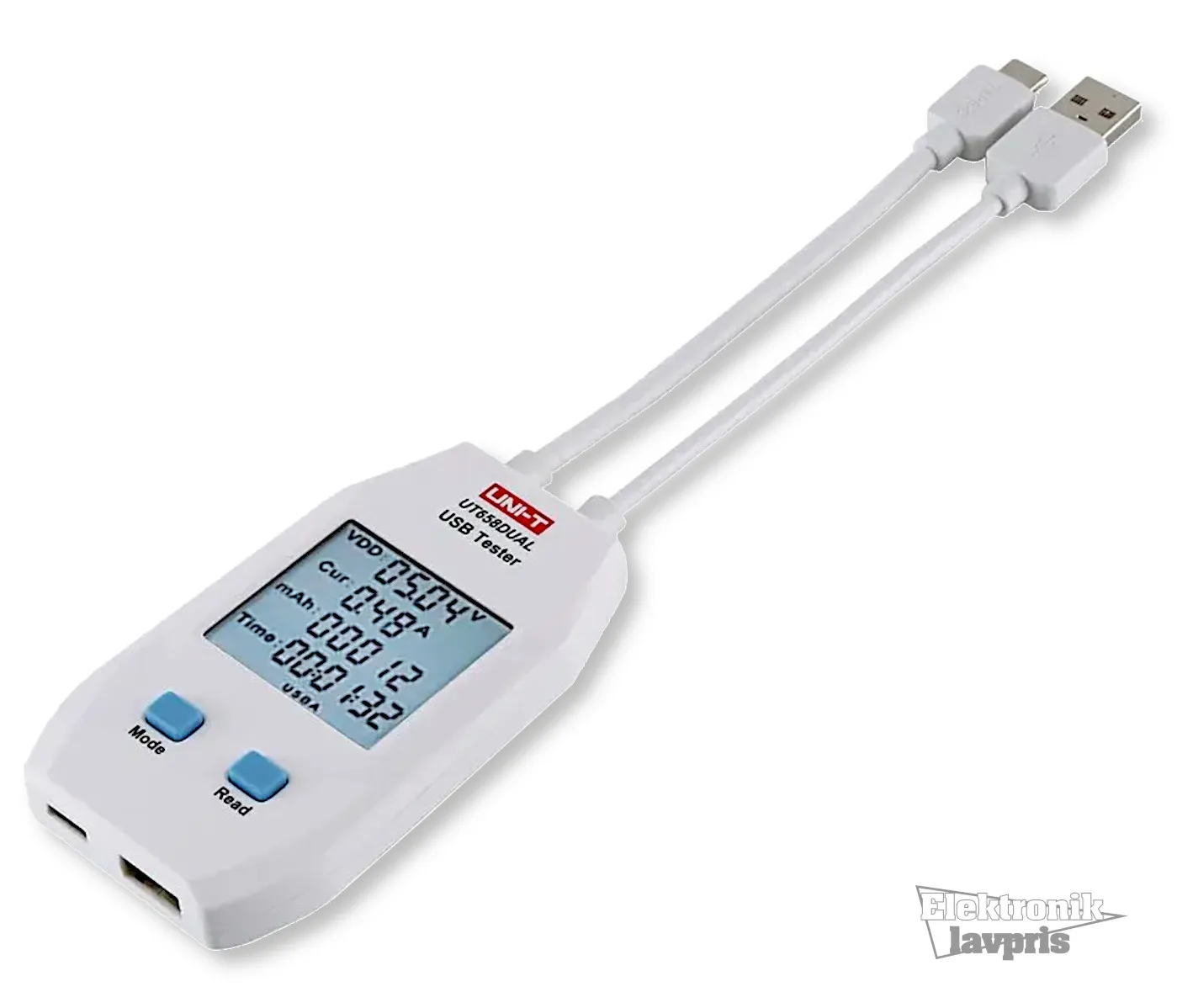 UNI-T USB Tester, dobbelt, USB C+A