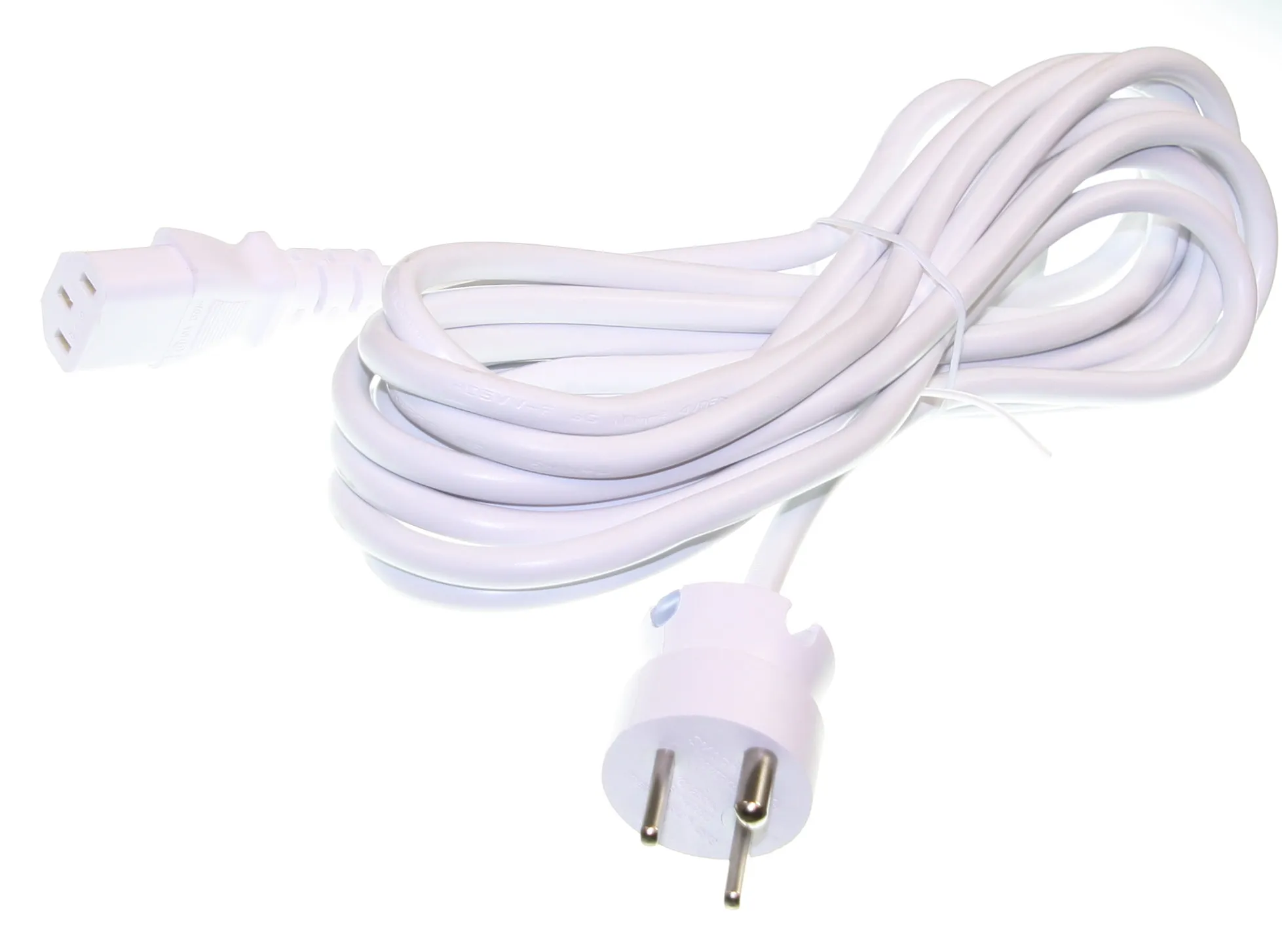 Apparat kabel m. EDB stik, 5m, Hvid