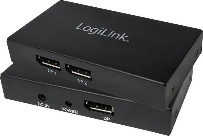 DisplayPort splitter, 1x2-port, 1x DP to 2x HDMI, 4K/30 Hz, HDCP