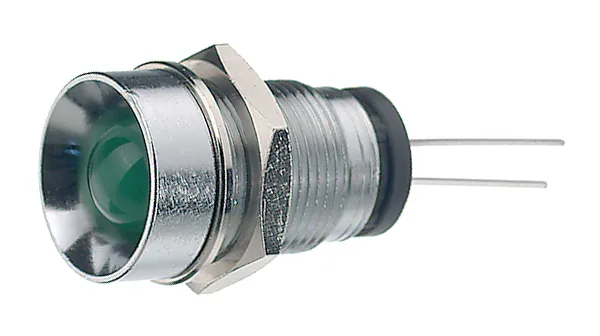 LED 8 mm. i fatning 2,6V rød forsænket