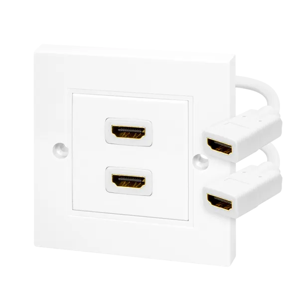 HDMI vægudtag  2x HDMI Hun Hvid