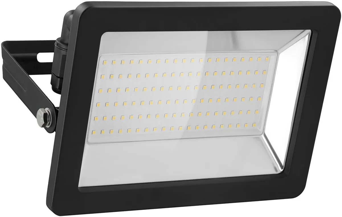 LED udendørs projektør,4000K 100 W Sort