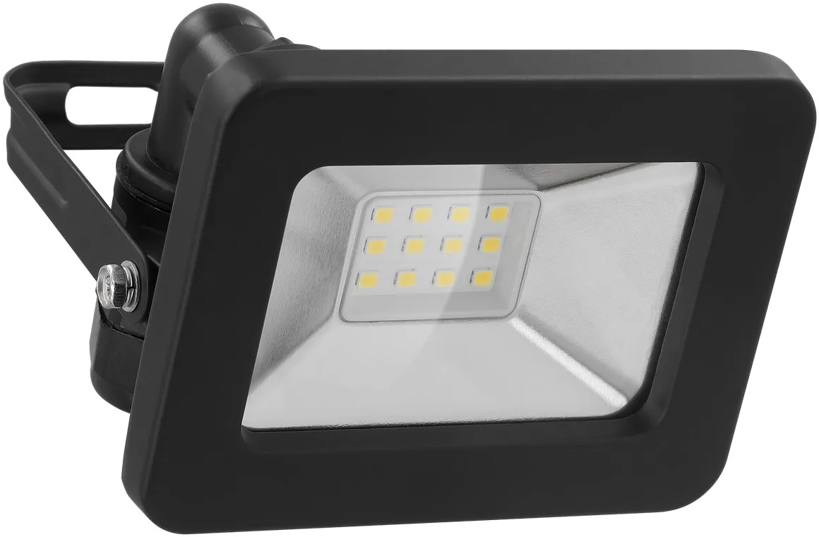 LED udendørs projektør,4000K 10 W Sort
