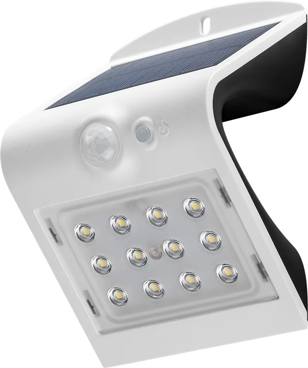 LED-solcelle-væglampe 4000K med bevægelsessensor, 1,5 W Hvid