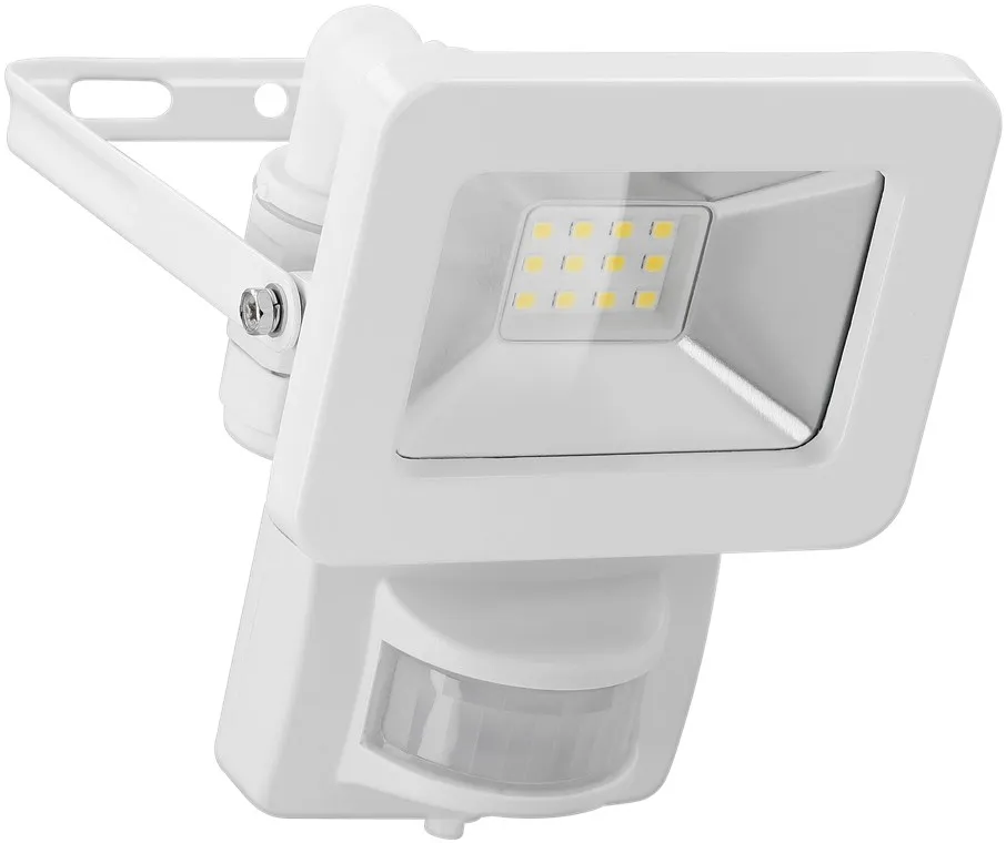 LED udendørs projektør,4000K 10 W, med bevægelsesdetektor Hvid