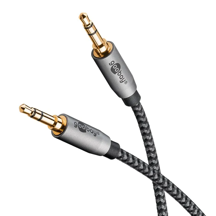 Audiotilslutningskabel AUX, 3,5 mm stereo, 3 m Plus Kabellængde 3 m