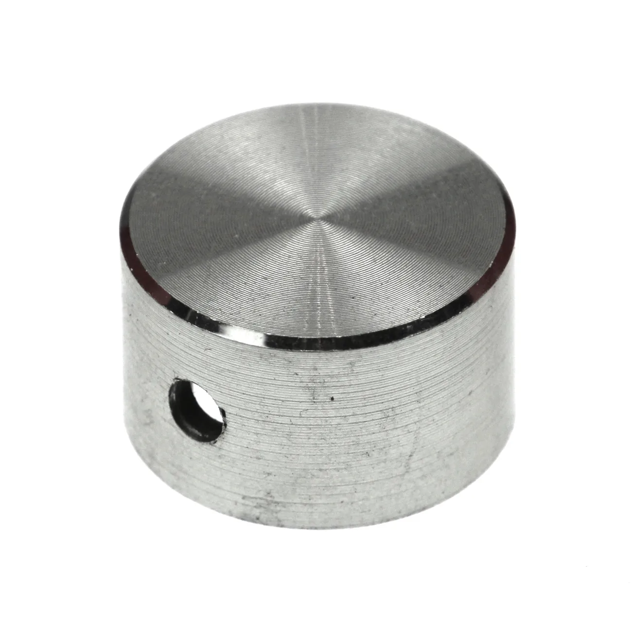 Plast/Aluminiumsknap for 6mm aksel, Ø22,5x13,3mm. Uden indikatorstreg