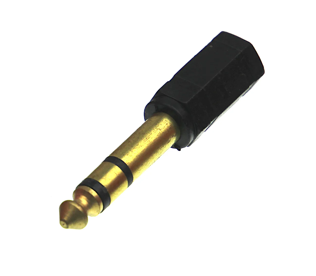 Jack adapter, 6,3mm. stereo Han - 3,5mm. stereo, Hun