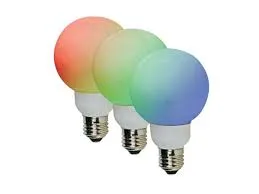 LED-lampe, multi-farvet 1W E27