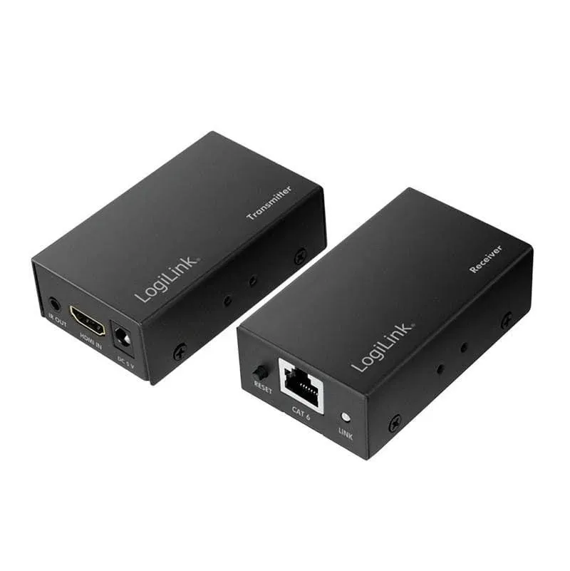 HDMI forlængersæt over LAN, 60 m, 1080p/60 Hz, POC, IR
