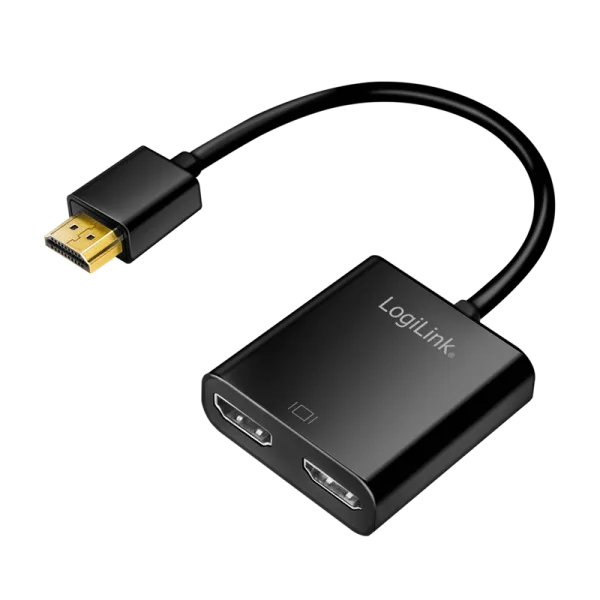 HDMI splitter, 1x2-Port, 4K/60 Hz, EDID, HDCP, HDR, CEC, IR