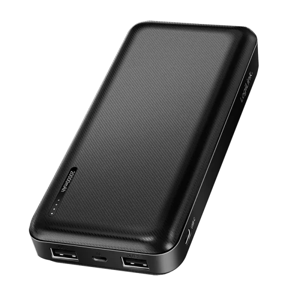 Powerbank 20,000 mAh, 2x USB-A, 1x USB-C, black