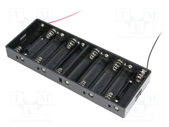 Batteriholder 10 x AA ledning