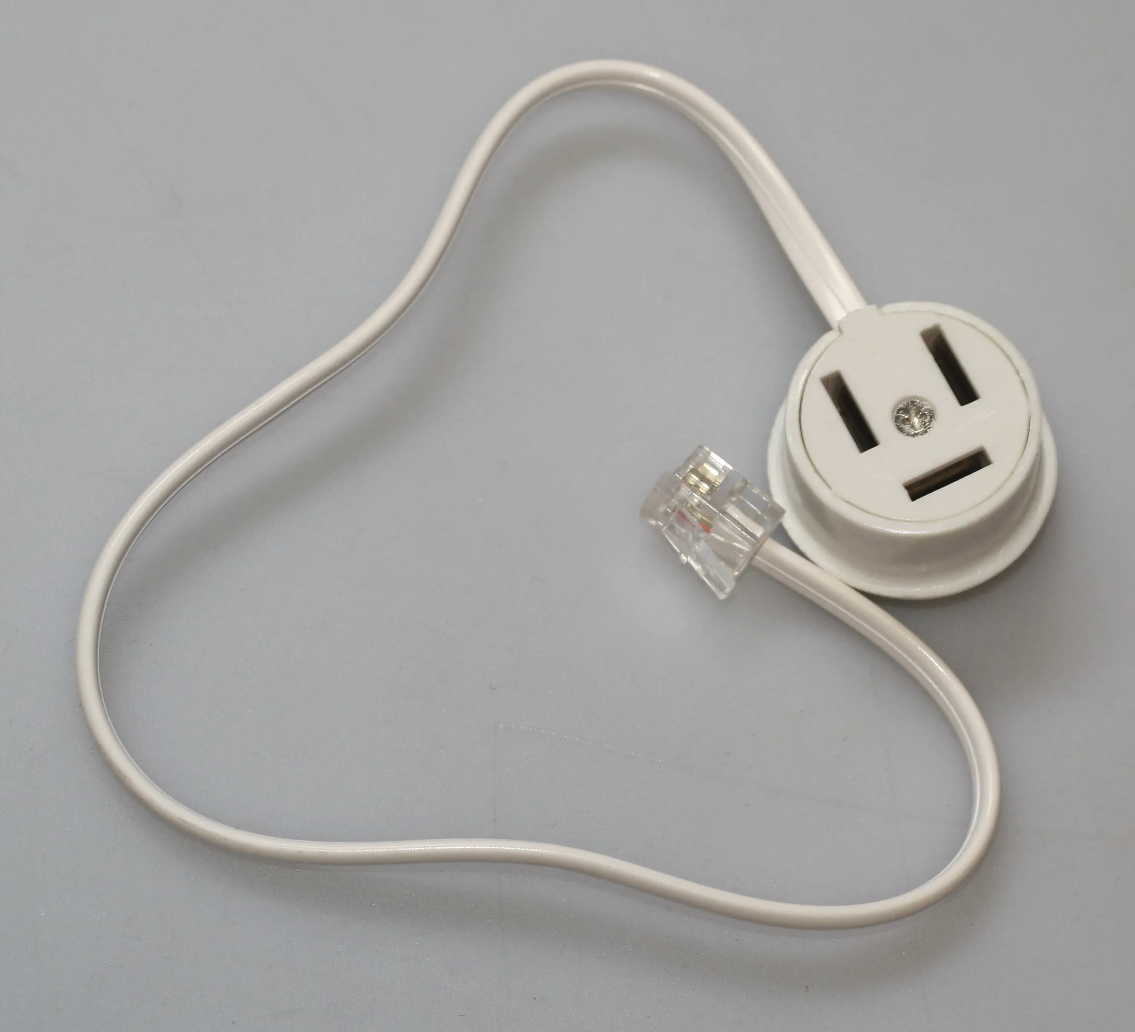 Telefon-adapter, treben HUN - RJ45 han, 30cm, HVID