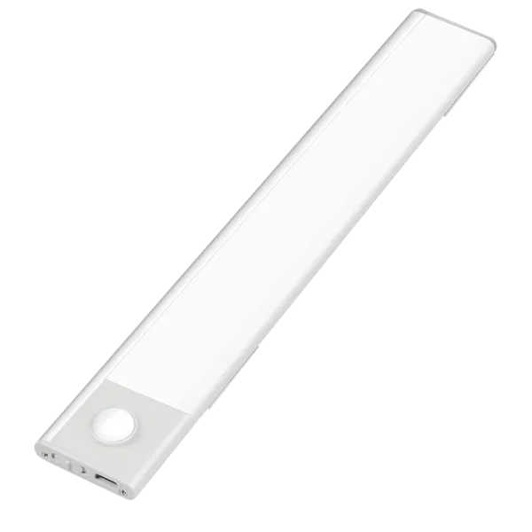 LED-underskabslampe, 30 cm, 100 lm, 1100 mAh, med bevægelsessensor, hvid
