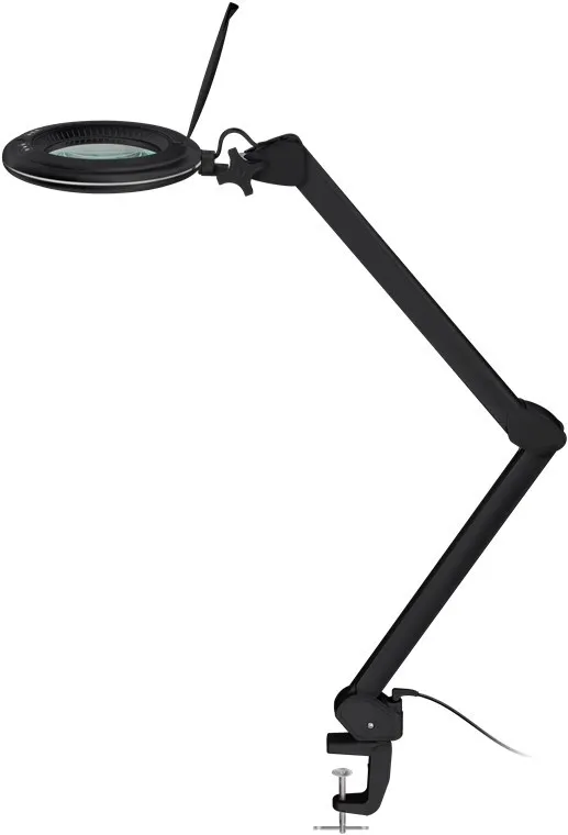 Luplampe LED, 3 Dioptri 10W SORT