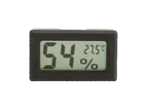 Panel termometer -50°C til 110°C Humidity Sort