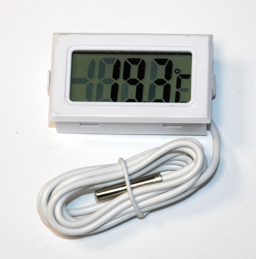 Panel termometer -50°C til 110°C Hvid