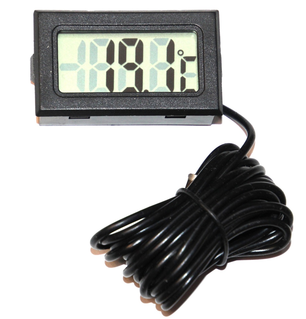 Panel termometer -50°C til 110°C Sort