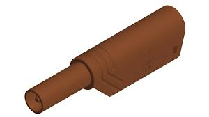 Sikkerhedsbanan stik 4mm Han/Hun BRUN