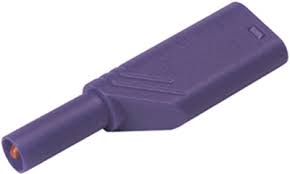 Sikkerhedsbanan stik 4mm Han/Hun VIOLET