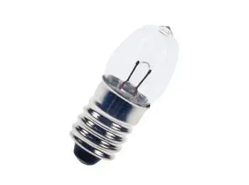 E10-Kuglelampe 2,5V 600mA 1,5W Ø=11x30mm.