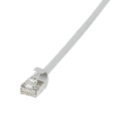 Patch cable SlimLine, Ultraflex, Cat.6A, U/FTP, grey, 0.2 m