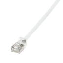 Patch cable SlimLine, Ultraflex, Cat.6A, U/FTP, white, 0.2 m