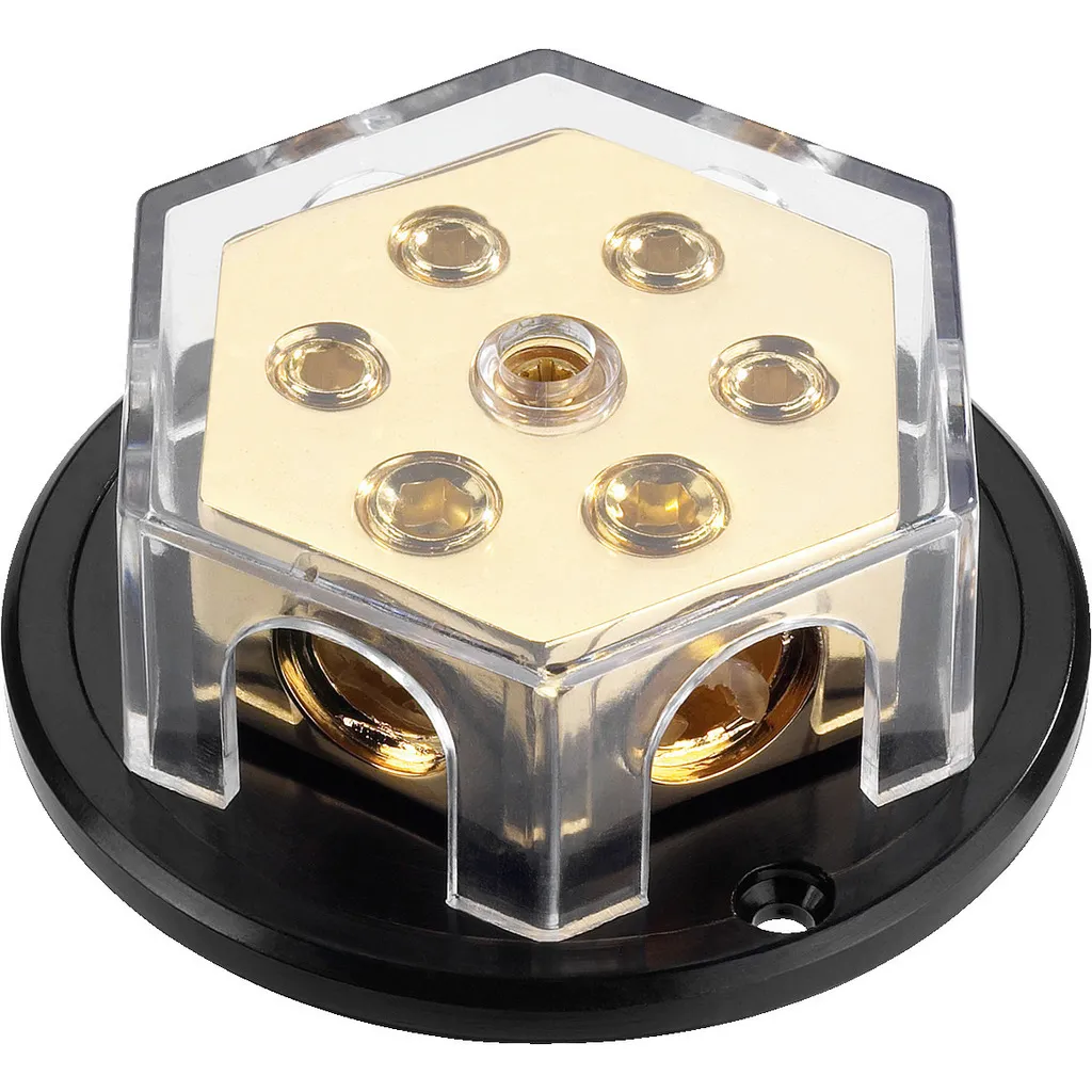 Fordelerblok, GULD, 2x100# - 4x60#