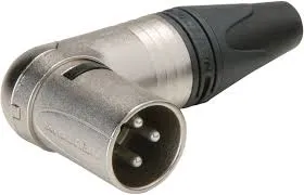 XLR 3-pol, han, vinkel