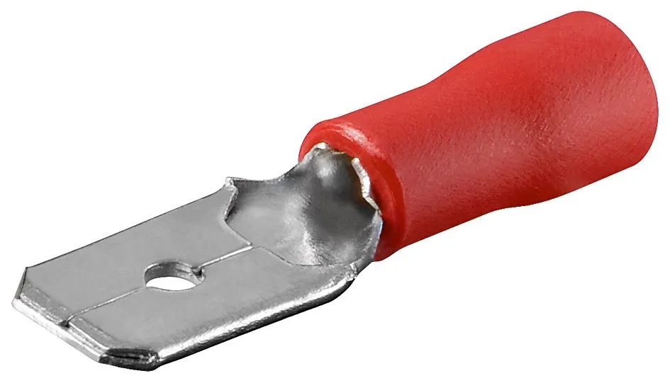 Spadestik 4.8x0,8mm Rød han