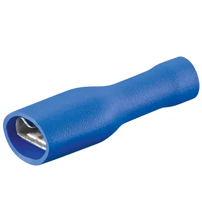 Spadestik 4,8x0,8mm. blå hun Fuldisoleret