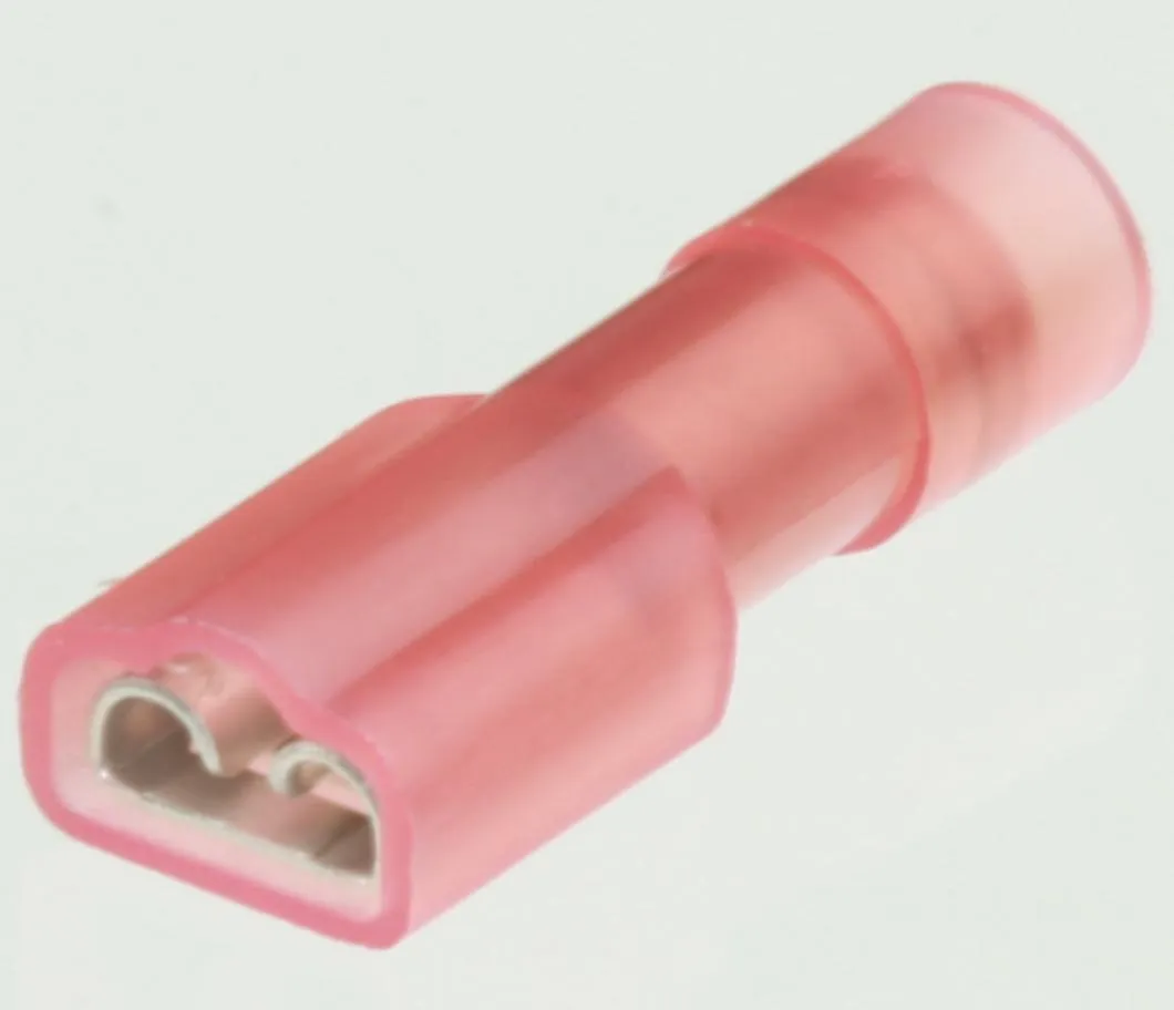 Terminal Iso Fem 6,3mm Rød