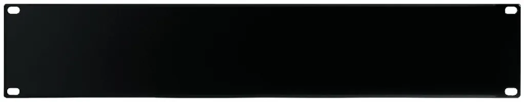 19" Frontplade 2U Sort