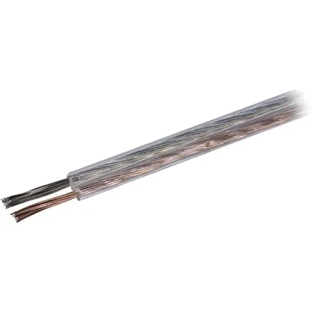 Højttalerkabel 2 x 2,5mm², transperant