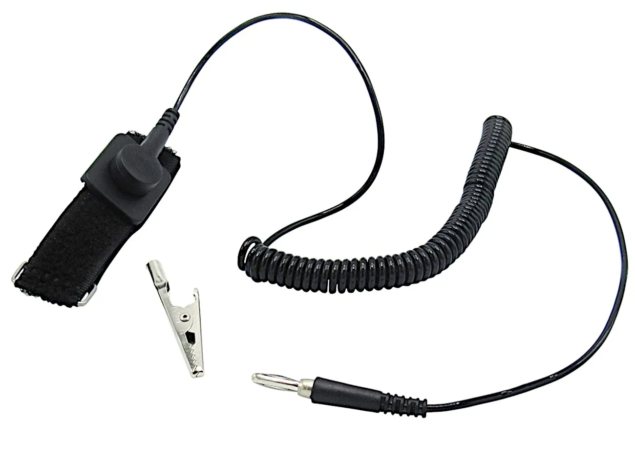 Antistatisk armbånd med stelledning
