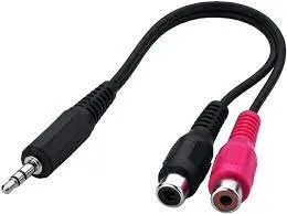 Minijack 3.5 Stereo / 2 x Phono Hun 0.15m