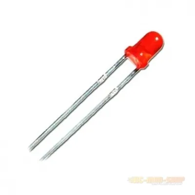 LED Diffuse Red 4,4mcd 60° 3mm