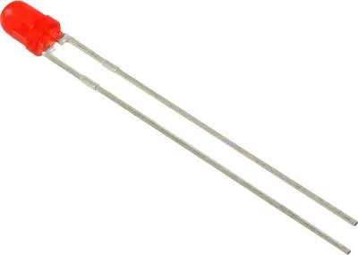 LED Diffuse Red 2,5mcd 60° 3mm