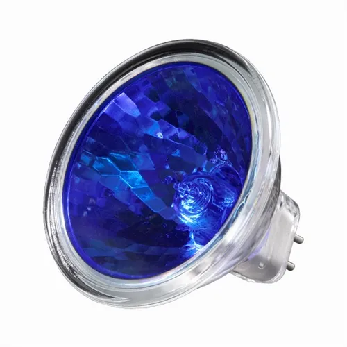 3 stk. BLÅ halogensports, MR16, Ø:50mm, 12V/20W