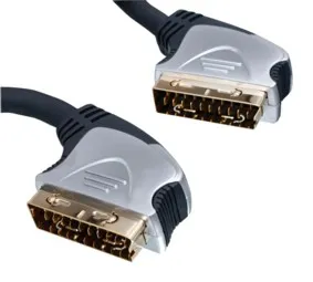 HQ scart kabel for 100 Hz og widescreen TV, 5,0 meter