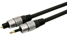 HQ Optisk kabel Toslink - mini Toslink, 2.5 m.