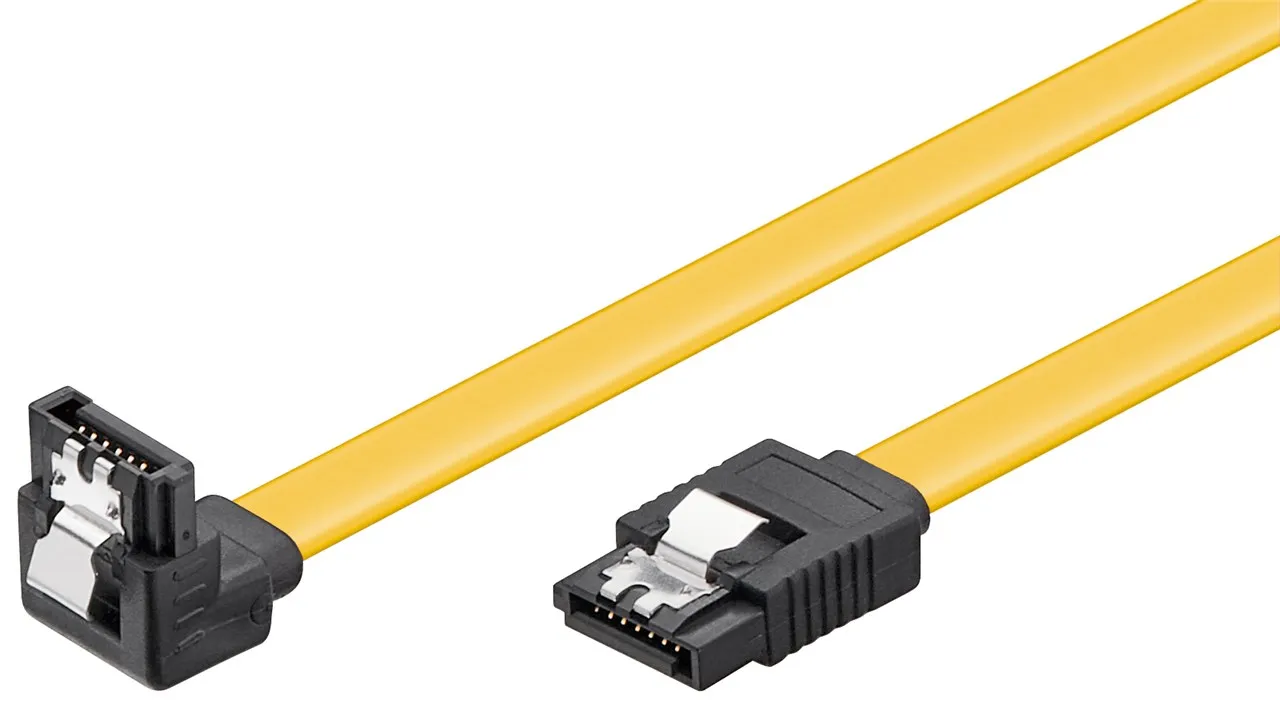 PC datakabel, 6 Gbit/s, 90° clip, 1m