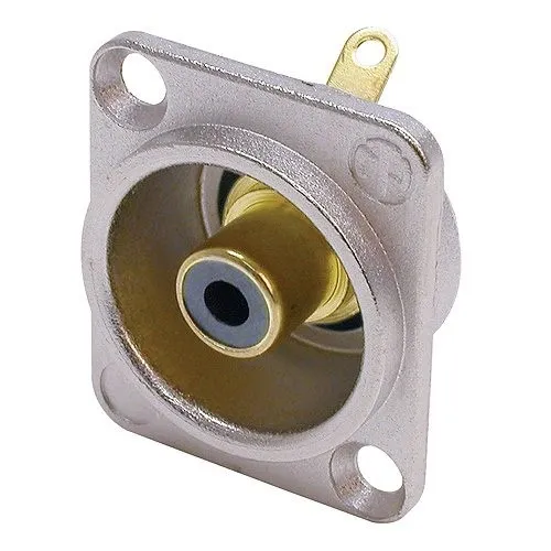Neutrik Phono/RCA-indbygnings hun stik Sort