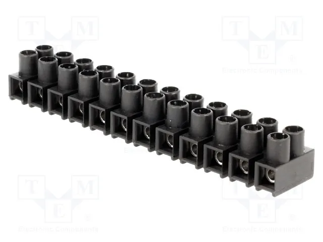Klemrække 12-pol 2,5mm², sort