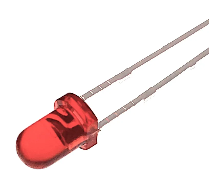 Lysdioder 3 mm, dyb rød, standard