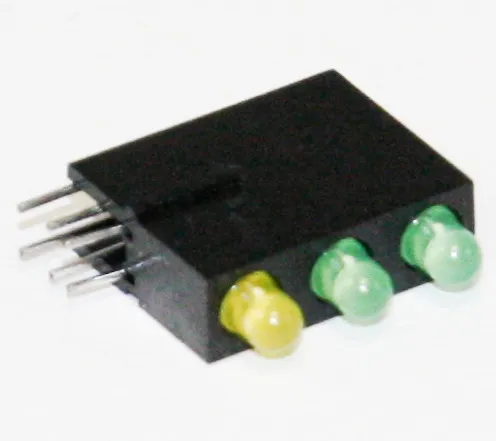 MENTOR PCB LED-fatning, GRØN + GRØN + GUL 500stk.