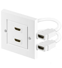 HDMI Vægudtag 2 HDMI™ female (Type A) > 2 HDMI™ female (Type A)